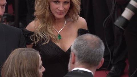Cannes - May 12: Julia Roberts smiling (in Armani) at the Cannes Film Festival in 2016