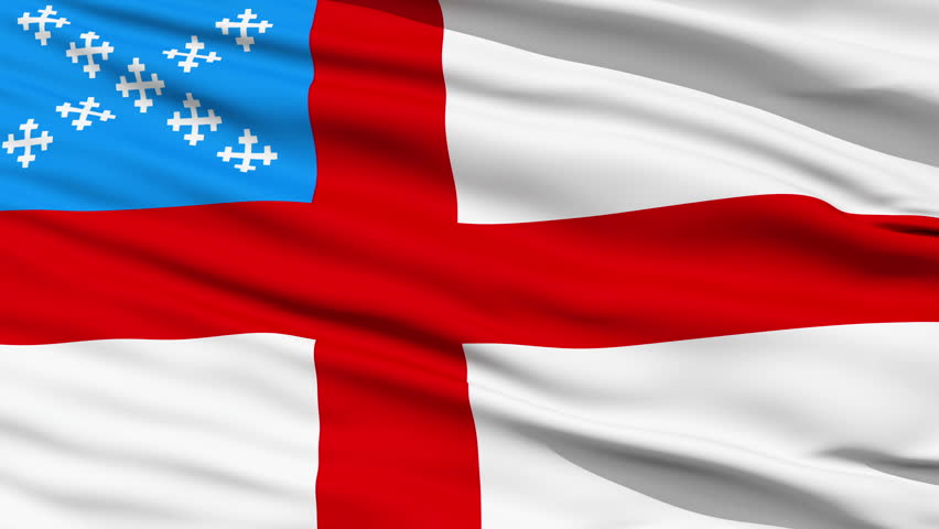 Waving Flag Of The Episcopal Church incorporating the Cross of St Andrew and