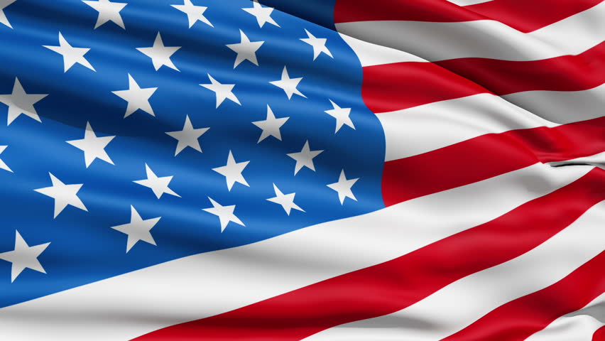 Waving Stars and Stripes flag of the United States Of America