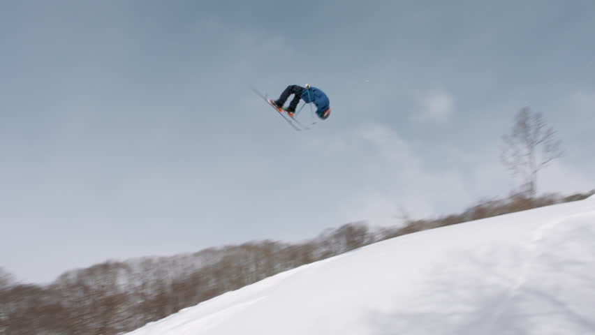 Freestyle Skier Does A Double Stock Footage Video 100 Royalty Free Shutterstock