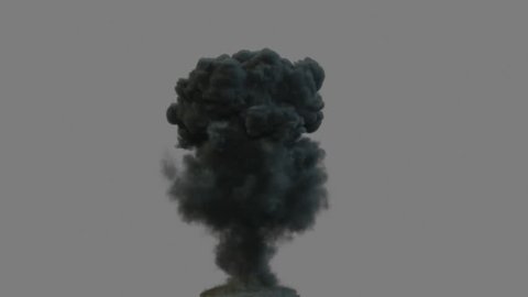 Large scale Explosion created Fume fx with Alpha matte.