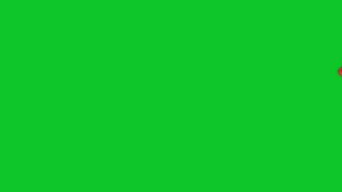 red fish swimming in front of green screen