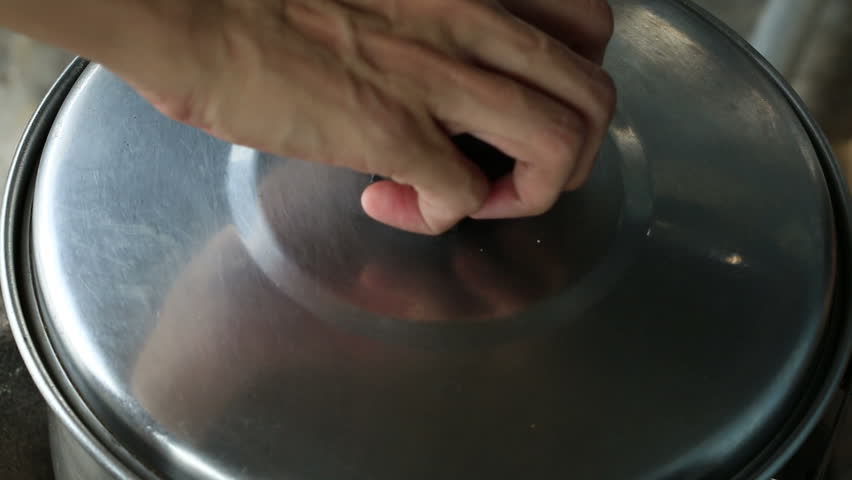 Thai bitter gourd with pork soup boiled in hot pot