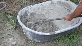 Mixing cement for the preparation of Construction .