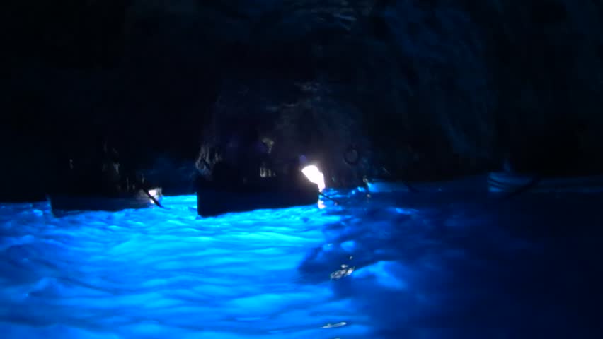 Footage from the well known Blue Grotto ot the island of Capri, Italy Royalty-Free Stock Footage #16683895