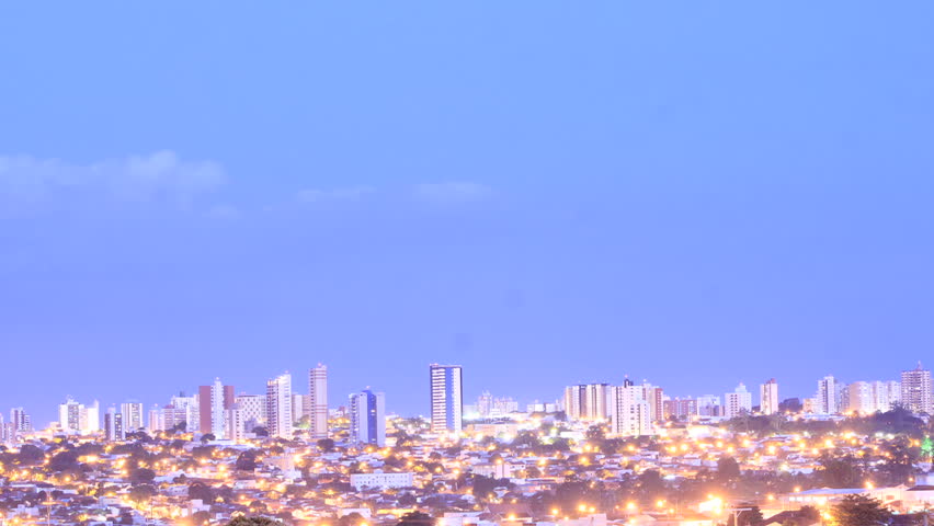 Night Time Lapse, City View, Buildings. Sao Paulo, Brazil