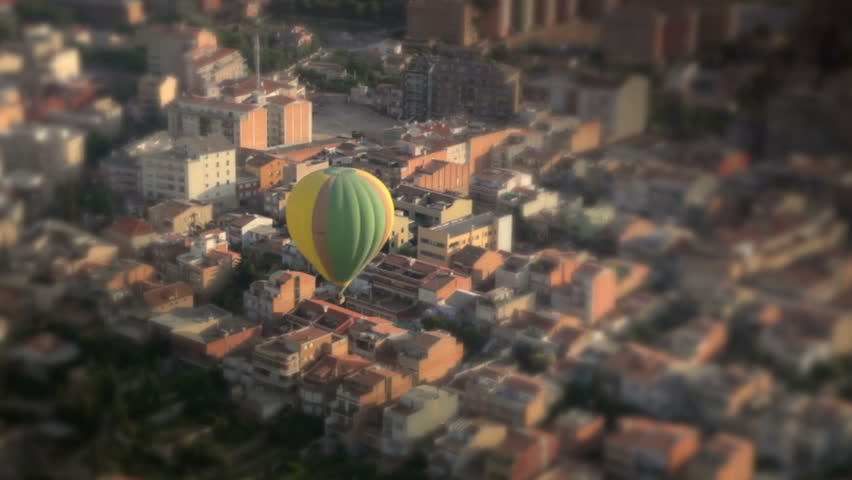 Hot air balloon during the European Balloon Festival, July 4, Spain-Igualada