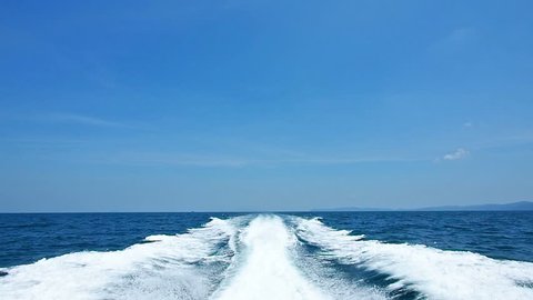 The waves from speed boat background