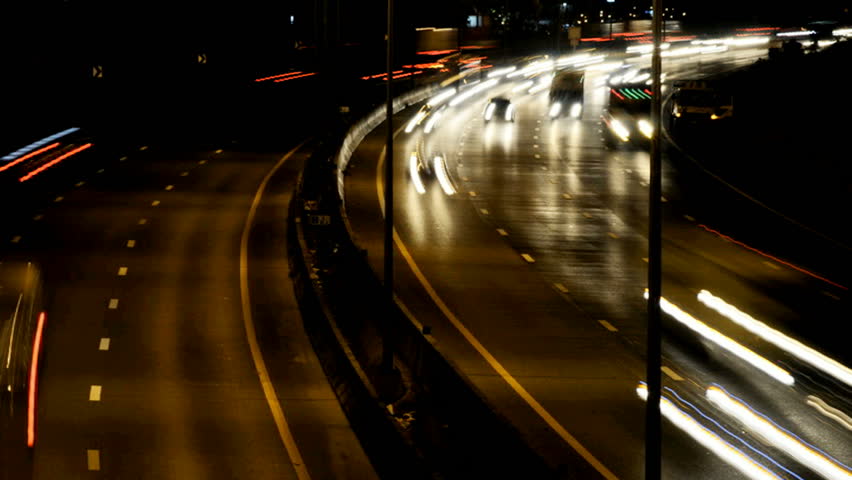 Busy Highway Time Lapse