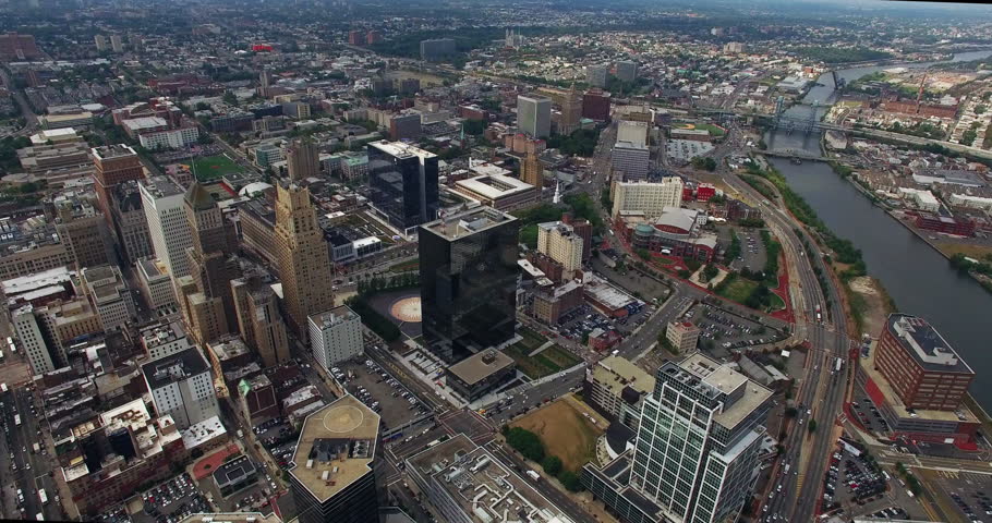 Newark New Jersey East Orange With Two Bridges & Office Building