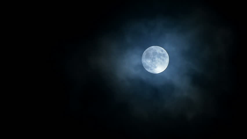 Full Moon Real Time. Dark Moving Clouds in front of Full Moon | Shutterstock HD Video #16707445