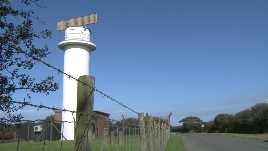 Military radar system on the West Wales coast.