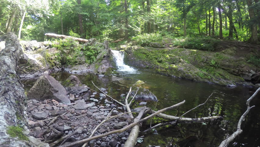 Scenic waterfall in the upper peninsula of Michigan