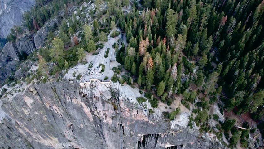 Mountain in Yosemite national park from air, Aerial view