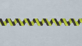 Double security concrete entrance with black and yellow pattern.
Animation of video transition with mask included.
