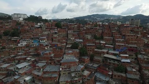 Venezuelan Slum Aerial Footage 