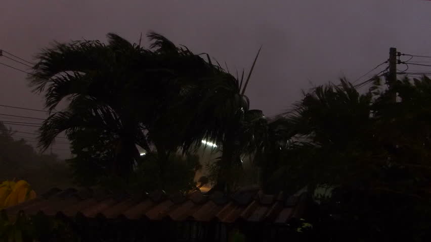 Strong winds accompanied by rains