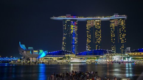 Timelapse of Marina Bay Lightshow in Singapore