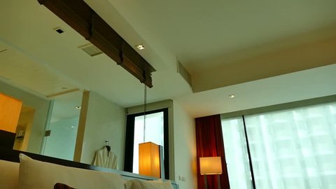 Decoration in hotel bedroom interior