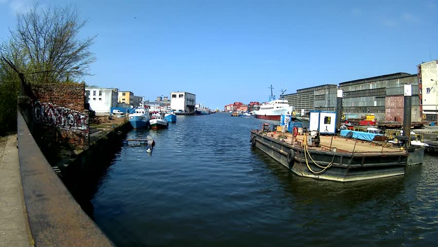 Fishing port of Ustka, Poland 