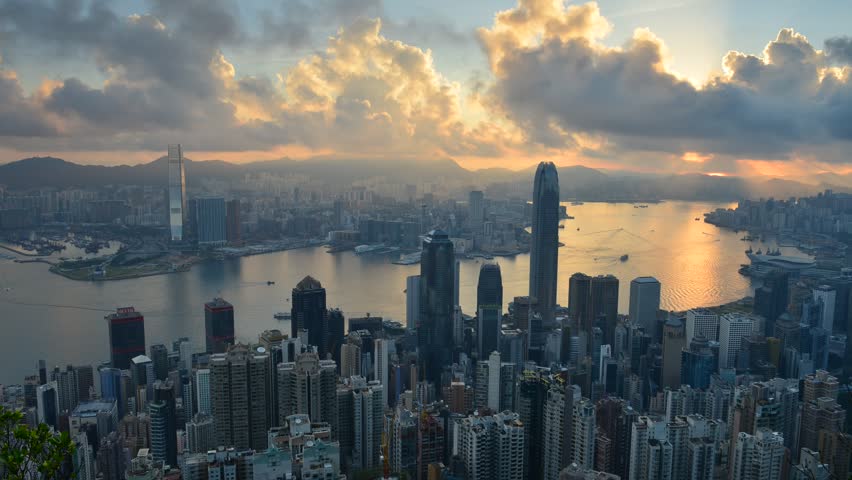 Hong Kong Victoria Habour Sunrise- Timelapse