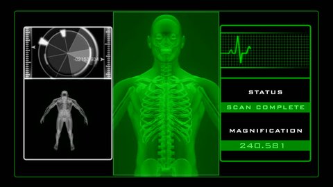 X-ray scanning man - green 
