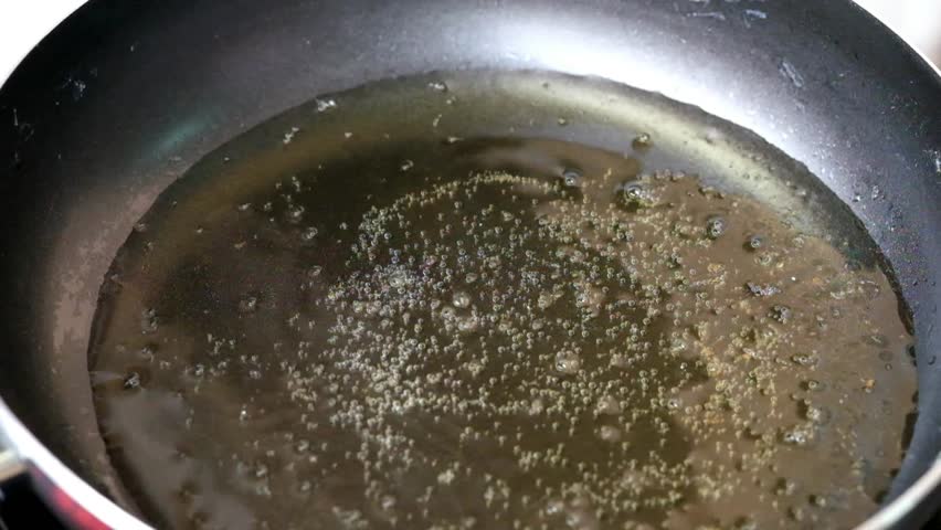 A pot of boiling oil