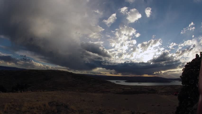 Time lapse in the Amantani Islan in the Titikaka lake, Peru
