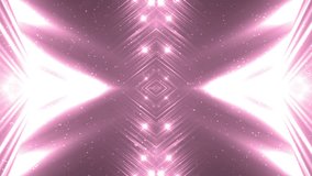 Floodlights Disco Pink Background. Disco spectrum lights concert pink spot bulb. Flood lights disco background with rays. Seamless loop.