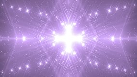 VJ Fractal violet kaleidoscopic background. Background violet motion with fractal design. Disco spectrum lights concert spot bulb. Light Tunnel.
