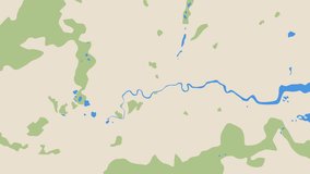 London Map Animation 4K