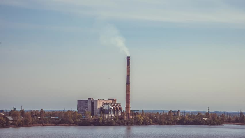 Factory on a background of blue sky