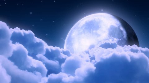 beautiful moon best-looped video background relaxing Stock Footage