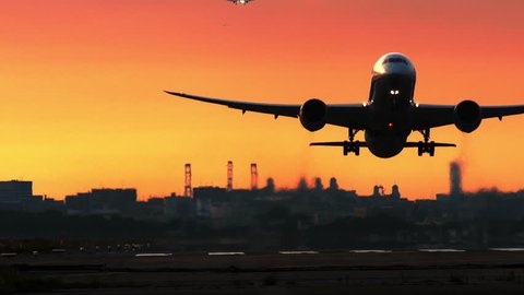 Jet plane depart from airport in sunset
- Airplane, Taking Off, Airport Runway, Commercial Airplane, Business