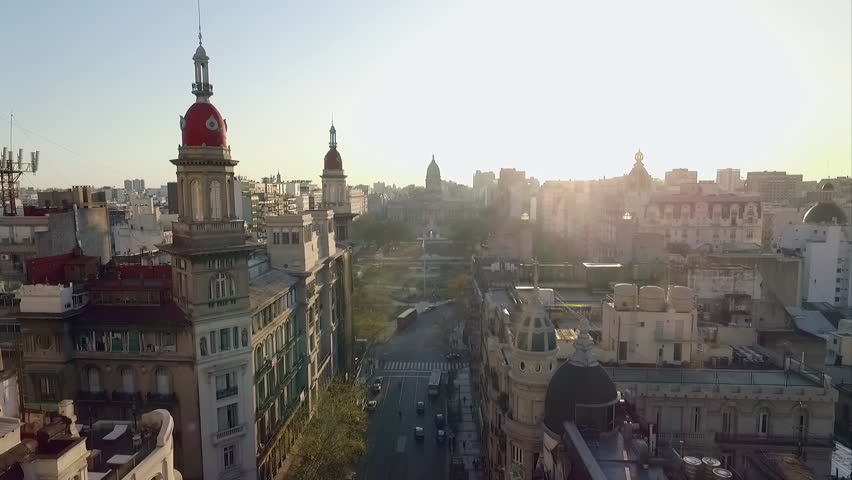 Buenos Aires, Argentina - November 21, 2015: Historic buildings in Buenos Aires, Argentina