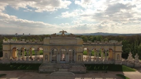 Schonbrun Palace in Vienna from a drone view