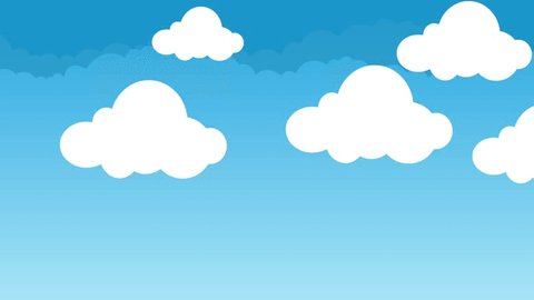 Cute And Puffy Cartoon Clouds Stock Footage Video 100 Royalty Free Shutterstock