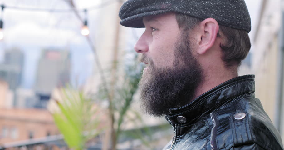 flat cap leather jacket