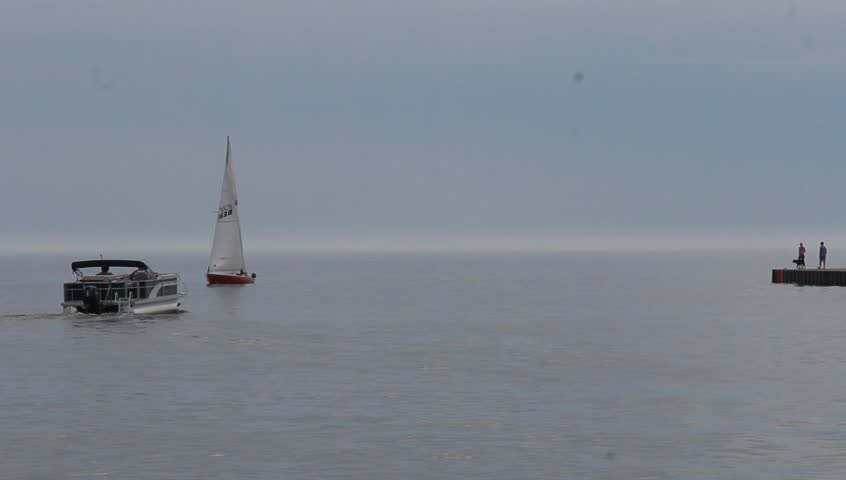 The pier at lake Michigan in Holland Michigan