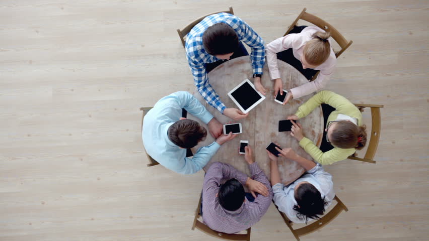 Group of diverse people using digital devices Royalty-Free Stock Footage #16933138