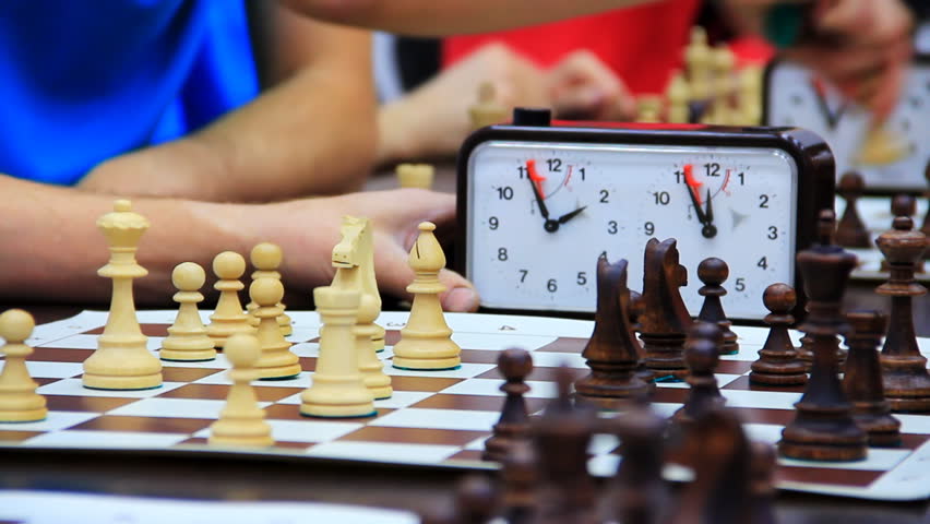 Close-up of Chess Game Tournament Stock Footage Video (100% Royalty