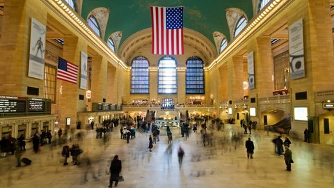 NEW YORK - CIRCA JUNE 2011: Time lapse of Grand Central station circa June 2011 in New York city.