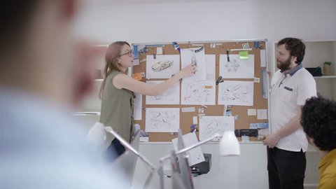 Two Female Artists Sketching Nude Model Stock Footage Video (100%