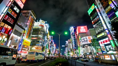 Shinjuku Neon Strip Time Lapse の動画素材 ロイヤリティフリー 1698445 Shutterstock