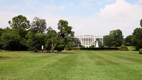 White House from the back in Washington D.C., USA