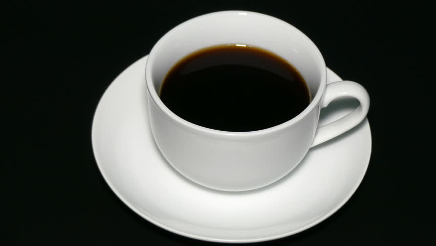 White Cup Black Coffee On Stock Footage Video 100 Royalty Free 16992406 Shutterstock