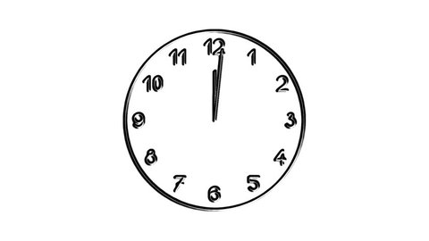 24時間の早送り速度で時計をカウントダウン 移動矢印と時計 クロックタイムラプスuhd 4kアニメーション の動画素材 ロイヤリティフリー Shutterstock