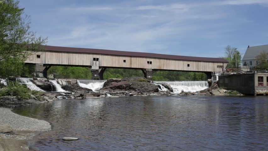 The longest covered bridge entirely in the state of New Hampshire, the historic Bath Covered Bridge in Bath, New Hampshire.