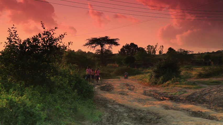 KENYA, AFRICA - CIRCA AUGUST 2010: People experiencing morning bustle near a