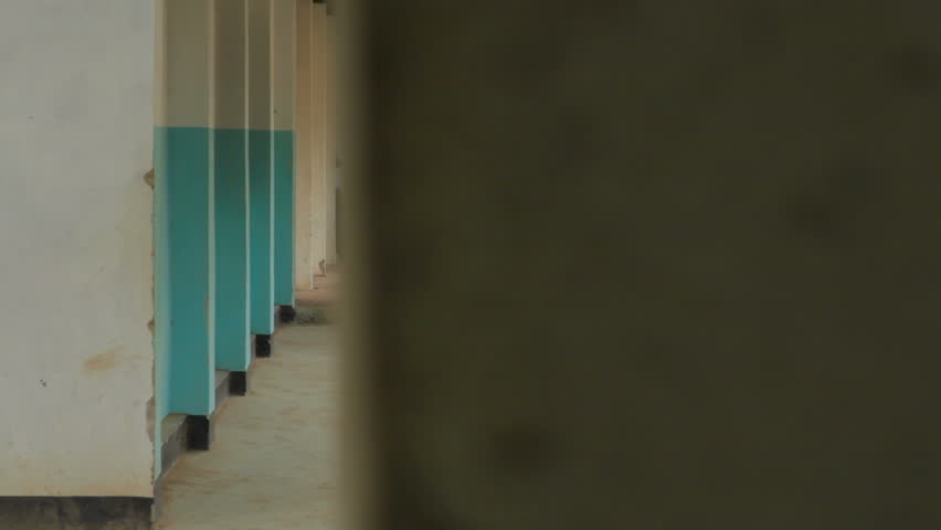 Shot of social interactions in a school hallway in Kenya, Africa.